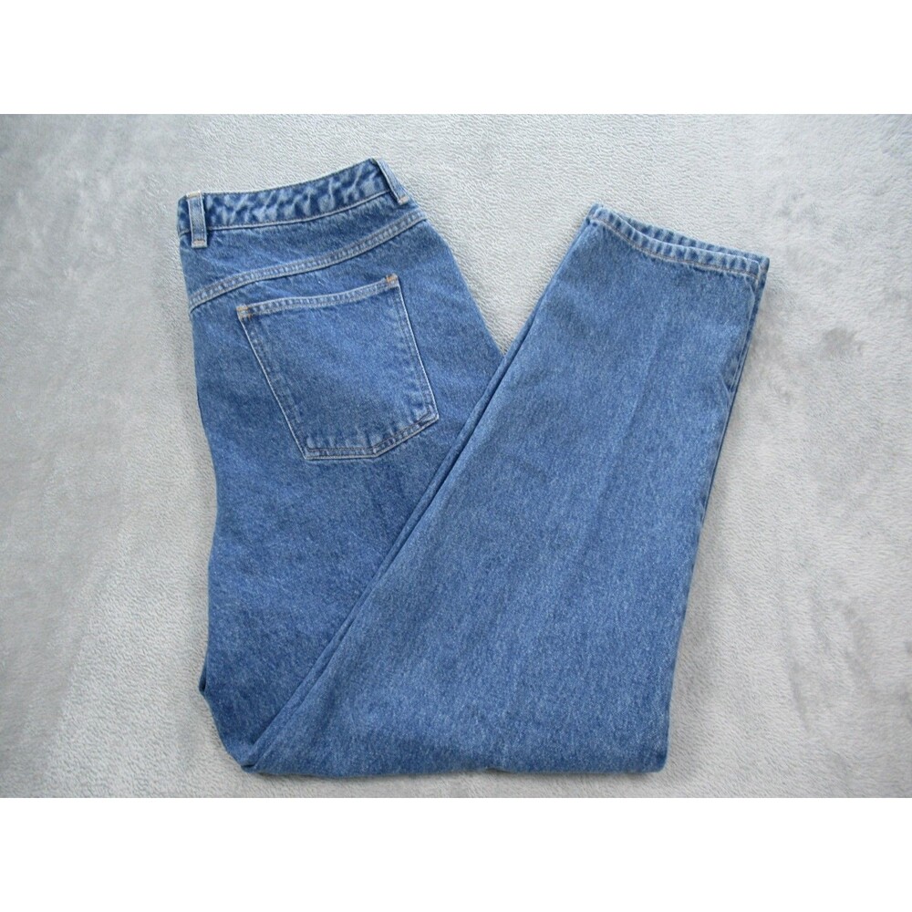 Talbots Jeans Women's Sz. 18 Tapered High-Rise Medium Wash Blue 5-Pocket